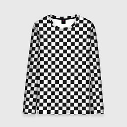 Лонгслив мужской Шахматка мелкая, цвет: 3D-принт
