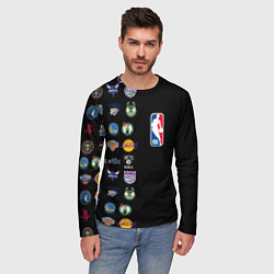 Лонгслив мужской NBA Team Logos 2, цвет: 3D-принт — фото 2