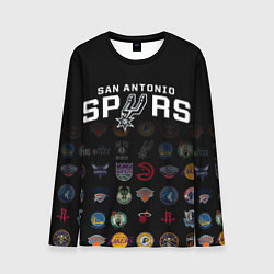 Лонгслив мужской San Antonio Spurs 2, цвет: 3D-принт