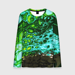 Лонгслив мужской Кислотные разводы краски, цвет: 3D-принт