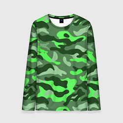 Лонгслив мужской CAMOUFLAGE GREEN, цвет: 3D-принт