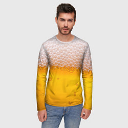 Лонгслив мужской ЖИВОЕ ПЕННОЕ, цвет: 3D-принт — фото 2