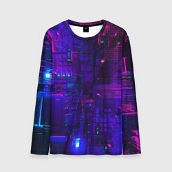 Лонгслив мужской NEON CUBES, цвет: 3D-принт