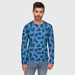 Лонгслив мужской Коты, цвет: 3D-принт — фото 2