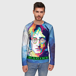 Лонгслив мужской Джон Леннон Imagine, цвет: 3D-принт — фото 2