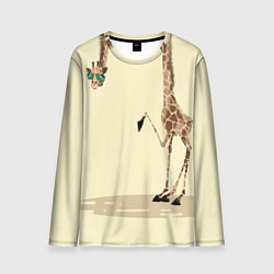 Лонгслив мужской Жираф на шее, цвет: 3D-принт