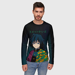 Лонгслив мужской Гию Томиока Kimetsu no Yaiba, цвет: 3D-принт — фото 2