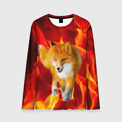 Лонгслив мужской Fire Fox, цвет: 3D-принт