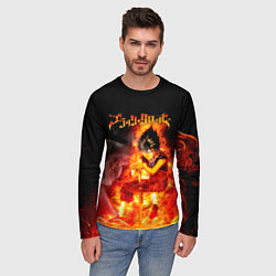 Лонгслив мужской Юно в огне Чёрный клевер, цвет: 3D-принт — фото 2