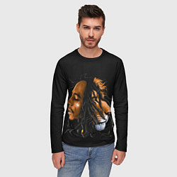 Лонгслив мужской БОБ МАРЛИ, цвет: 3D-принт — фото 2