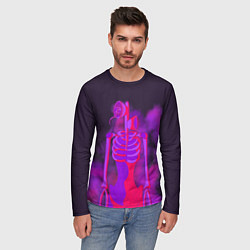 Лонгслив мужской СИРЕНОГОЛОВЫЙ НЕОН, цвет: 3D-принт — фото 2