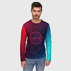 Лонгслив мужской Старфилд - Космос, цвет: 3D-принт — фото 2
