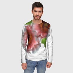 Лонгслив мужской Пиксельный узор Маки, цвет: 3D-принт — фото 2