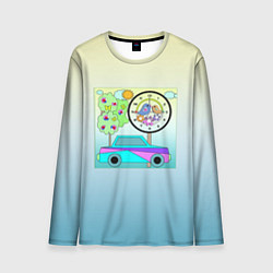 Лонгслив мужской Яркая аппликация для мальчика, цвет: 3D-принт