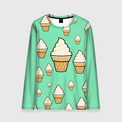 Лонгслив мужской Мороженое - Ice Cream Party, цвет: 3D-принт