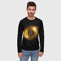 Лонгслив мужской BITCOIN КРИПТОВАЛЮТА, цвет: 3D-принт — фото 2