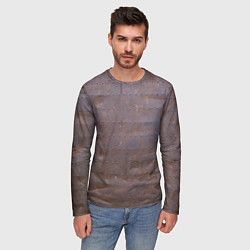 Лонгслив мужской Ржавый металл, цвет: 3D-принт — фото 2