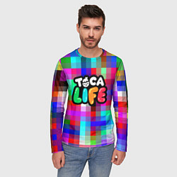 Лонгслив мужской Toca Life: Pixels, цвет: 3D-принт — фото 2