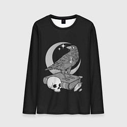 Лонгслив мужской Оккультная ворона, цвет: 3D-принт