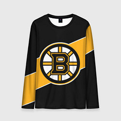 Лонгслив мужской Бостон Брюинз, Boston Bruins, цвет: 3D-принт