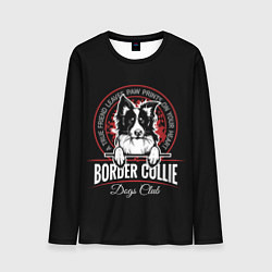 Лонгслив мужской Бордер-Колли Border Collie, цвет: 3D-принт