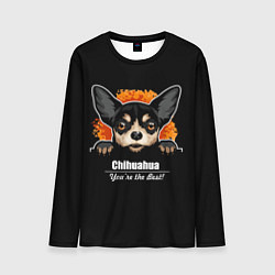 Лонгслив мужской Чихуахуа Chihuahua, цвет: 3D-принт