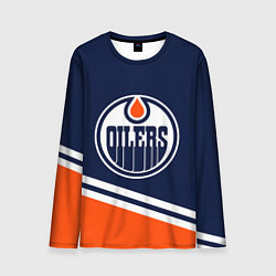 Лонгслив мужской Edmonton Oilers Эдмонтон Ойлерз, цвет: 3D-принт