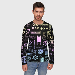 Лонгслив мужской K-pop лого исполнителей, цвет: 3D-принт — фото 2