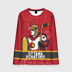 Лонгслив мужской Оттава Сенаторз, Ottawa Senators, цвет: 3D-принт