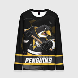 Лонгслив мужской Питтсбург Пингвинз, Pittsburgh Penguins, цвет: 3D-принт
