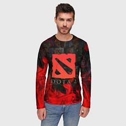 Лонгслив мужской DOTA 2 ЛОГО В ОГНЕ, ПЕРСОНАЖИ, цвет: 3D-принт — фото 2