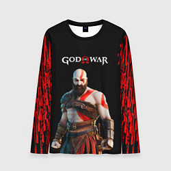 Лонгслив мужской God of War красные разводы, цвет: 3D-принт