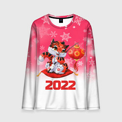 Лонгслив мужской Китайский тигр 2022 Новый год, цвет: 3D-принт