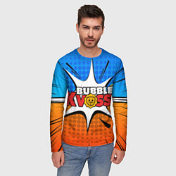 Лонгслив мужской Бабл квас бум, цвет: 3D-принт — фото 2