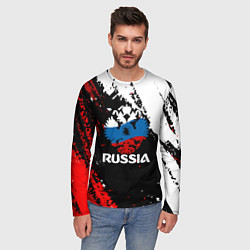 Лонгслив мужской Russia Герб в цвет Флага, цвет: 3D-принт — фото 2