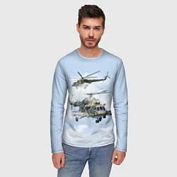 Лонгслив мужской Ми-8 Вертолёт, цвет: 3D-принт — фото 2