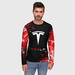 Лонгслив мужской Tesla sport auto, цвет: 3D-принт — фото 2