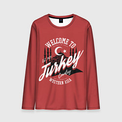 Лонгслив мужской Турция - Turkey, цвет: 3D-принт