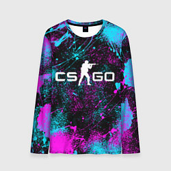 Мужской лонгслив КС ГО НЕОН CS GO NEON