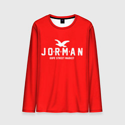 Лонгслив мужской Узор Red Jorman Air Dope Street Market, цвет: 3D-принт