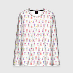 Мужской лонгслив Веселые кролики с пасхальными яйцами