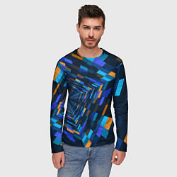 Лонгслив мужской Geometric pattern Fashion Vanguard, цвет: 3D-принт — фото 2