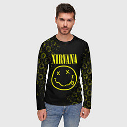 Лонгслив мужской NIRVANA логотипы, цвет: 3D-принт — фото 2
