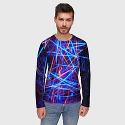 Лонгслив мужской Neon pattern Fashion 2055, цвет: 3D-принт — фото 2