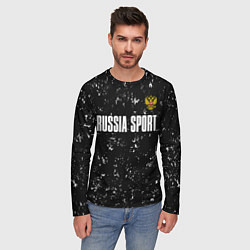 Лонгслив мужской РОССИЯ - ГЕРБ Russia Sport, цвет: 3D-принт — фото 2
