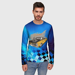 Лонгслив мужской Желтая классическая машина, цвет: 3D-принт — фото 2