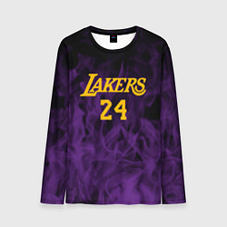 Мужской лонгслив Lakers 24 фиолетовое пламя