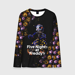 Мужской лонгслив Five Nights at Freddys Луна паттерн