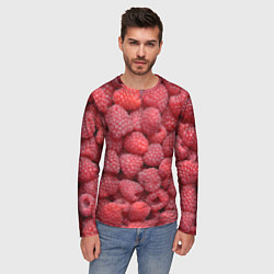 Лонгслив мужской Малина - ягоды, цвет: 3D-принт — фото 2