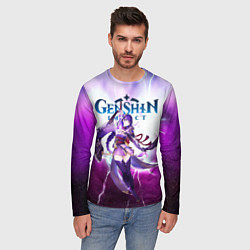 Лонгслив мужской Райден Сёгун Raiden Shogun Genshin impact, цвет: 3D-принт — фото 2